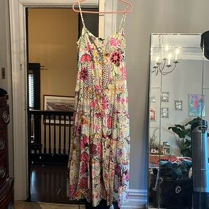 Floral Jcrew maxi summer dress. Stretchy back. Worn one, washed once.